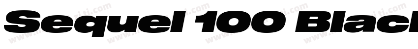 Sequel 100 Black 85字体转换
